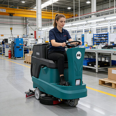 Good price Ride On Floor Scrubber 120rpm Dual Brushes 400W Suction Motor Ideal for Warehouses online