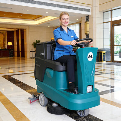 ราคาดี 350W Ride On Floor Scrubber เครื่องซักแห้ง เครื่องถูกล้าง 8V 153AH แบตเตอรี่ ออนไลน์