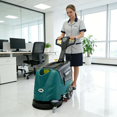 Good price Walk Behind Floor Scrubber 460mm Cleaning Width 27L Tank Battery Powered Industrial Commercial Floor Cleaner Machine online