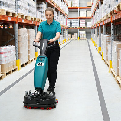 Good price Dual 250W Motor Mini Floor Scrubber, 200W Suction, Perfect for Machinery Shops and Factories online