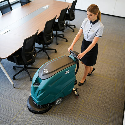 Good price Industrial Walk Behind Floor Scrubber 90W Traction 83AH Battery 4.5h ECO Mode Heavy Duty Cleaning Machine online